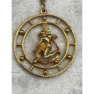 Vintage Celebrity NY Zodiac Necklace Aquarius 28"